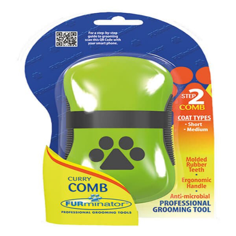 Furminator Curry Comb Masaj Tarağı | Plastik Saplı Tarak Furminator Curry Comb Masaj Tarağı | Plastik Saplı Tarak