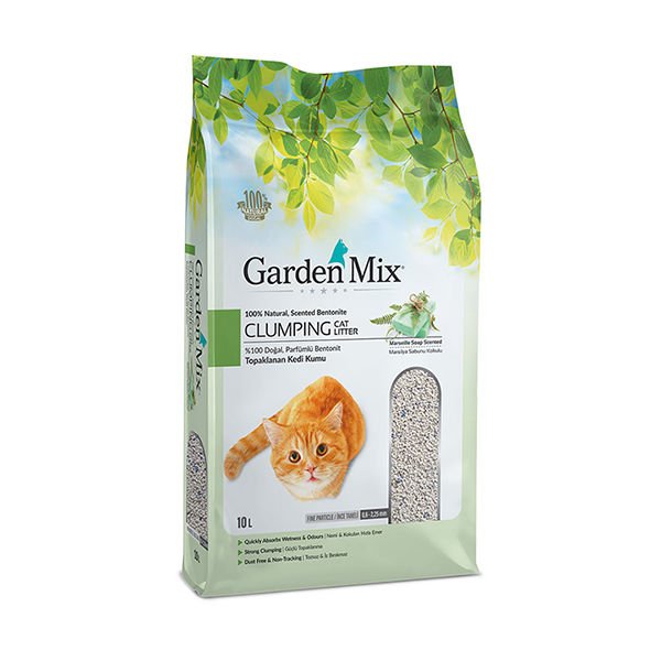 Garden Mix 10 Lt Bentonit Kalın Taneli Marsilya Sabunu | Doğal Kedi Kumu