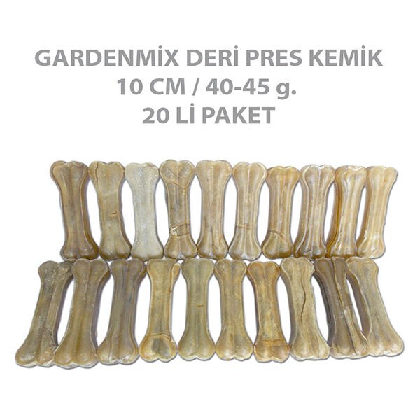 Garden Mix 20'li 40-45 Gr Deri Pres Kemik 10 Cm | Köpek Press Çiğneme Kemiği