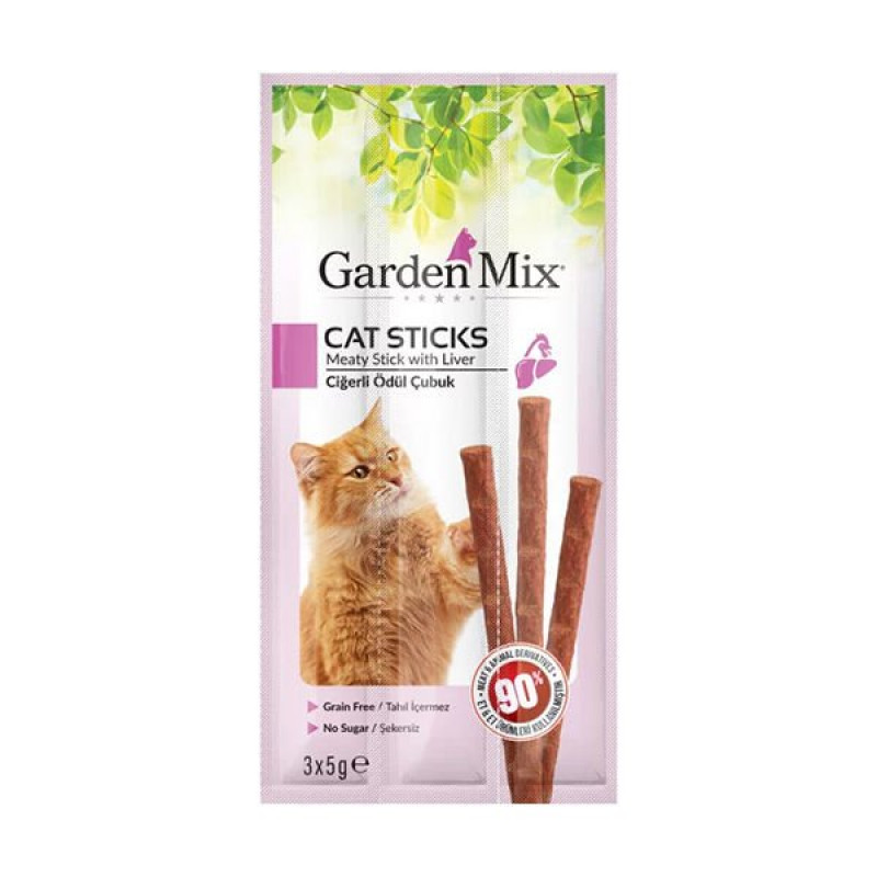 Garden Mix 3'lü Ciğer Stick 15 Gr | Stick Kedi Ödül Maması Garden Mix 3'lü Ciğer Stick 15 Gr | Stick Kedi Ödül Maması