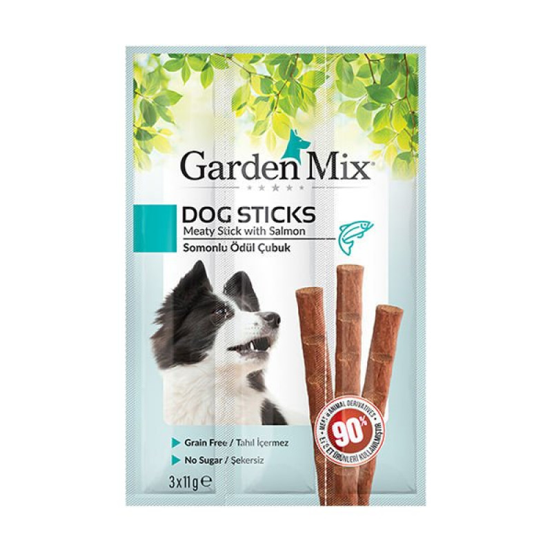 Garden Mix 3'lü Somon Stick 11 Gr | Köpek Kemik Ödül Maması Garden Mix 3'lü Somon Stick 11 Gr | Köpek Kemik Ödül Maması