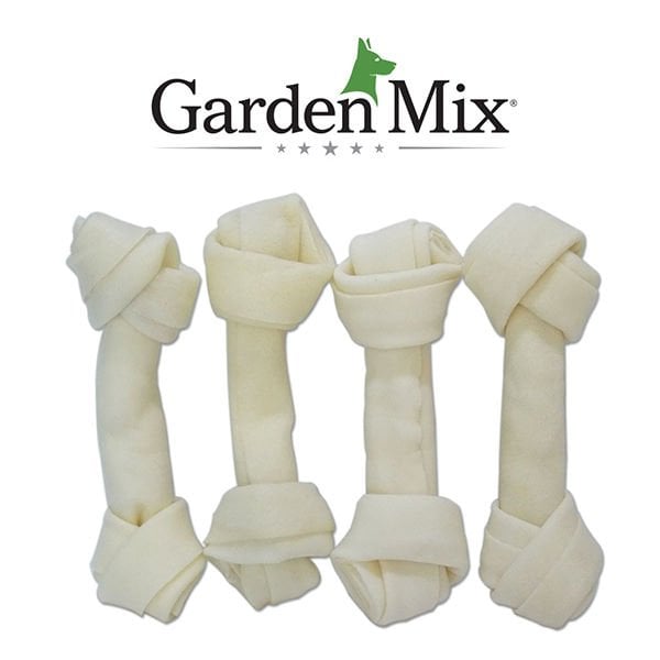 Garden Mix 4x5x5,5 Cm Beyaz Düğümlü Kemik | Düğümlü Köpek Çiğneme Kemiği