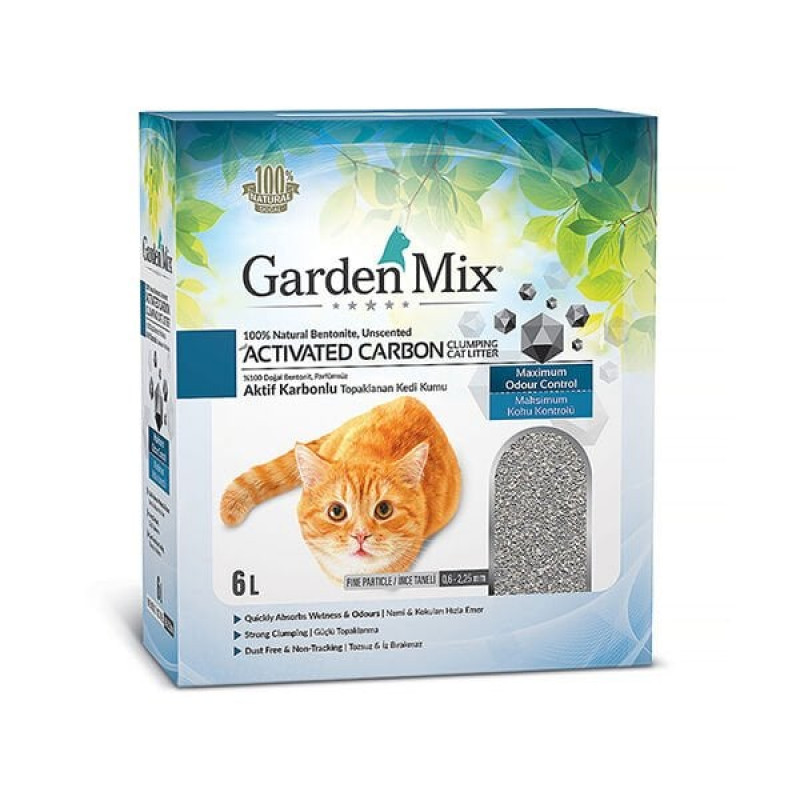 Garden Mix 6 Lt Bentonit Aktif Karbonlu | Doğal Kedi Kumu Garden Mix 6 Lt Bentonit Aktif Karbonlu | Doğal Kedi Kumu