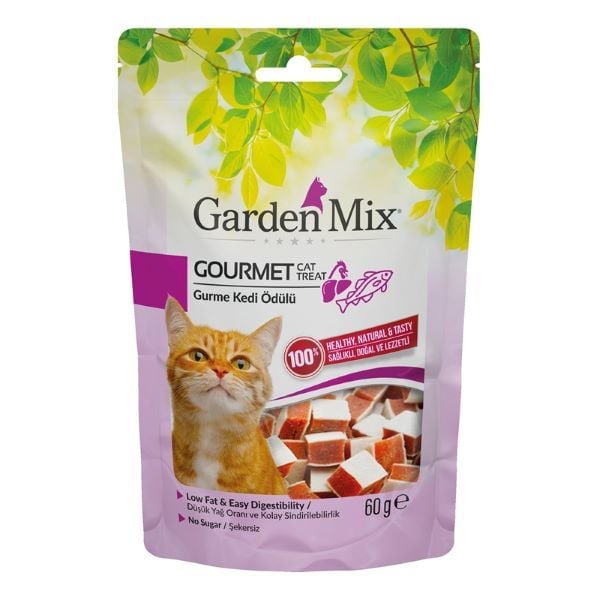 Garden Mix 60 Gr Gurme Tavuk ve Balık | Kedi Atıştırmalık Ödül Maması