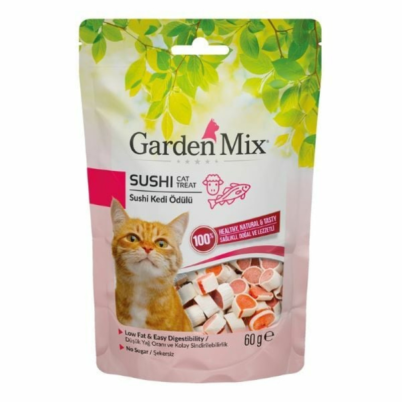 Garden Mix 60 Gr Sushi Kuzu | Kedi Atıştırmalık Ödül Maması Garden Mix 60 Gr Sushi Kuzu | Kedi Atıştırmalık Ödül Maması