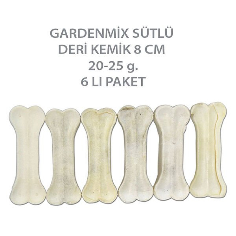 Garden Mix 6x8 Cm Sütlü Deri Kemik | Köpek Press Çiğneme Kemiği Garden Mix 6x8 Cm Sütlü Deri Kemik | Köpek Press Çiğneme Kemiği