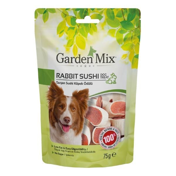 Garden Mix 75 Gr Sushi Tavşan | Köpek Atıştırmalık Ödül Maması