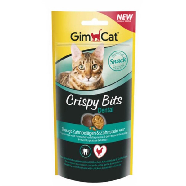 GimCat 40 Gr Crispy Bits Dental | Kedi Ödül Tableti