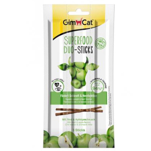 Gimcat 3x15 Gr Duo Stick Sığır Etli Ve Elmalı Ödül Çubukları | Stick Kedi Ödül Maması