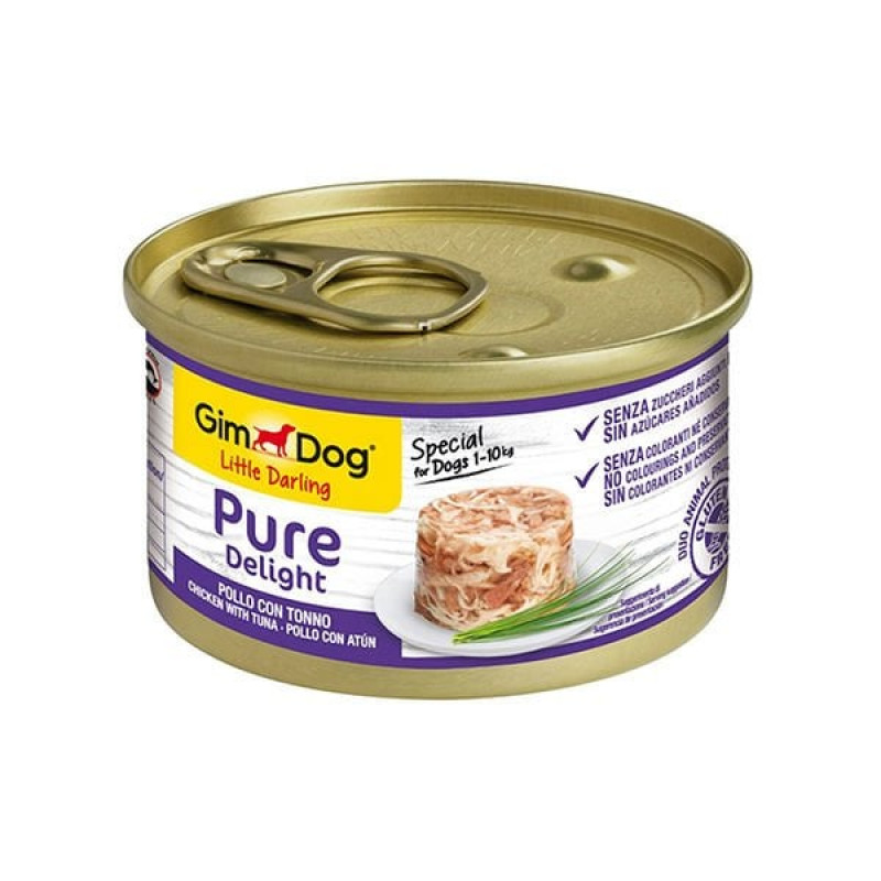 Gimdog 85 Gr Little Darling Pure Delight Tavuk ve Ton | Yetişkin Köpek Konserve Maması Gimdog 85 Gr Little Darling Pure Delight Tavuk ve Ton | Yetişkin Köpek Konserve Maması