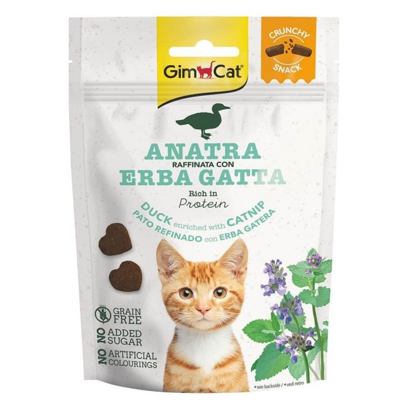 Gimcat 50 Gr Crunchy Snacks Duck & Catnip | Kedi Ödül Tableti Gimcat 50 Gr Crunchy Snacks Duck & Catnip | Kedi Ödül Tableti