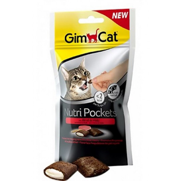 Gimcat 60 Gr Nutripockets Beef & Malt | Kedi Ödül Tableti