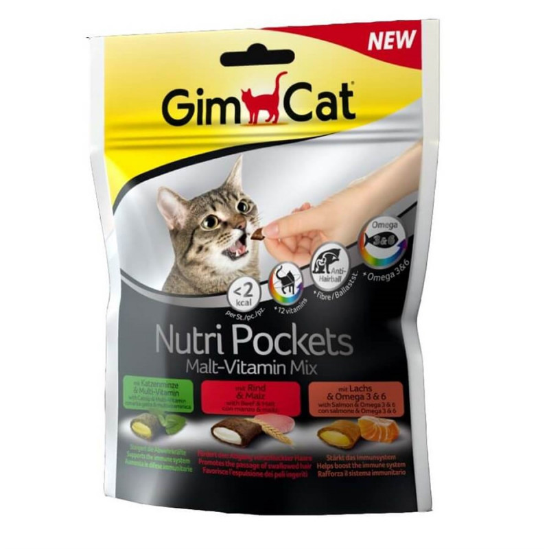 Gimcat 150 Gr Nutripockets Malt & Multivitamin | Kedi Ödül Tableti Gimcat 150 Gr Nutripockets Malt & Multivitamin | Kedi Ödül Tableti
