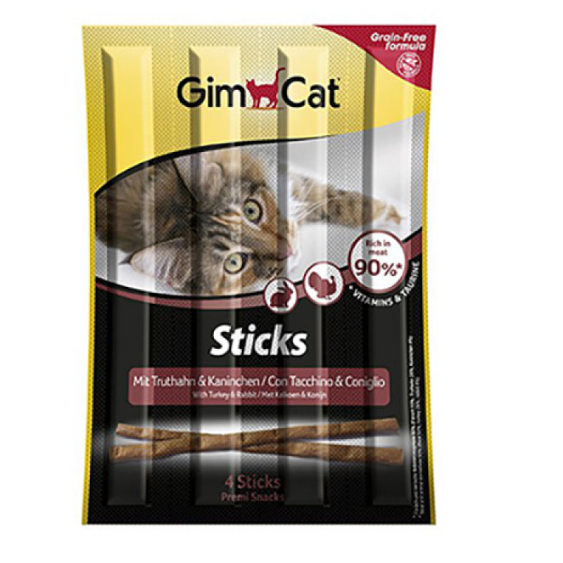 Gimcat 20 Gr Sticks Turkey & Rabbit | Stick Kedi Ödül Maması Gimcat 20 Gr Sticks Turkey & Rabbit | Stick Kedi Ödül Maması