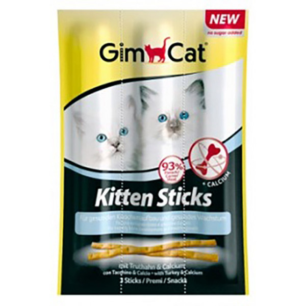 Gimcat 3X3 Gr Sticks Kitten Turkey & Calcium | Stick Kedi Ödül Maması