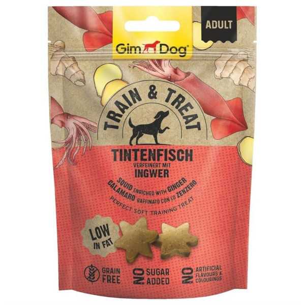 Gimdog 125 Gr Train & Treat Squid & Ginger | Köpek Atıştırmalık Ödül Maması