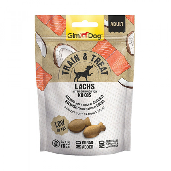 Gimdog 125 Gr Train & Treat Salmon & Coconut | Köpek Atıştırmalık Ödül Maması