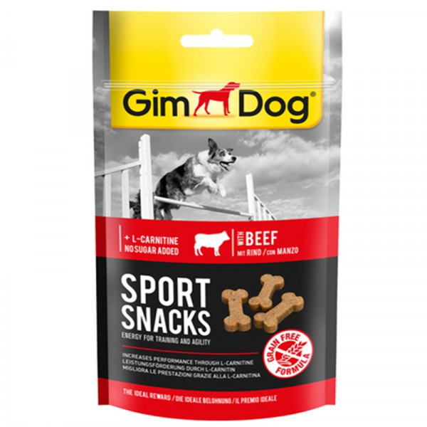 Gimdog 60 Gr Sport Snack Beef & L-Carnitin | Köpek Eğitim Tablet Ödül Maması