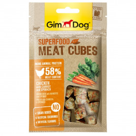 GimDog 40 Gr Superfood Meat Cubes Chicken with Carrot and Spinach | Köpek Atıştırmalık Ödül Maması