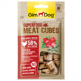 GimDog 40 Gr Superfood Meat Cubes Chicken with Cranberries and Rosemary | Köpek Atıştırmalık Ödül Maması