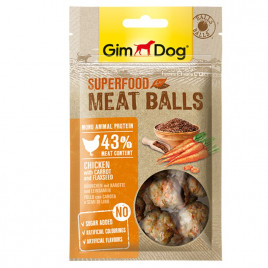 GimDog 70 Gr Superfood Meat Balls Chicken with Carrot and Flaxseed | Köpek Atıştırmalık Ödül Maması