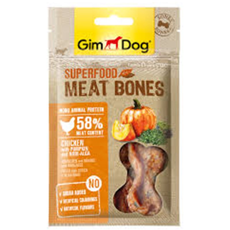 Gimdog 70 Gr Superfood Meat Bones Chicken with Pumpkin and Nori-Algae | Köpek Atıştırmalık Ödül Maması Gimdog 70 Gr Superfood Meat Bones Chicken with Pumpkin and Nori-Algae | Köpek Atıştırmalık Ödül Maması