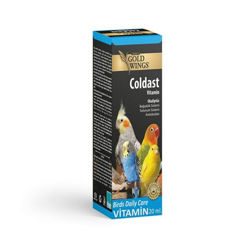Gold Wings 20 Ml Premium Coldast Solunum Sistemi Destekleyici Vitamin | Kuş İlacı Gold Wings 20 Ml Premium Coldast Solunum Sistemi Destekleyici Vitamin | Kuş İlacı