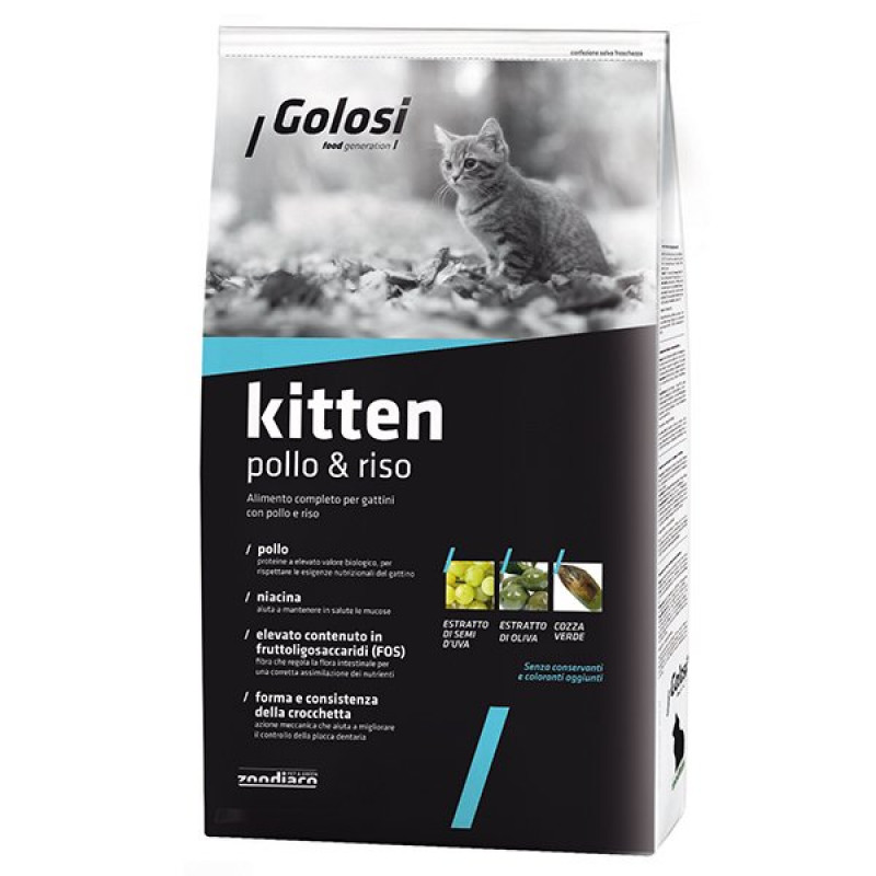 Golosi 1.5 Kg Pollo Riso Tavuk ve Pirinçli Yavru | Yavru Kedi Kuru Maması Golosi 1.5 Kg Pollo Riso Tavuk ve Pirinçli Yavru | Yavru Kedi Kuru Maması