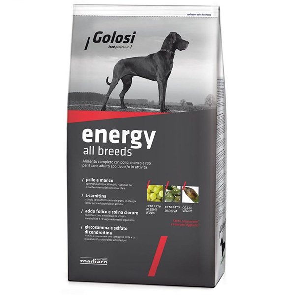 Golosi 12 Kg Energy Tavuk ve Biftekli Yüksek Enerjili | Yetişkin Köpek Kuru Maması