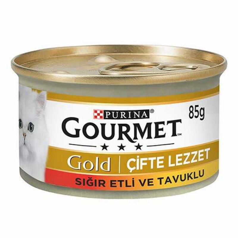 Gourmet Gold 12 Adet Double Pleasure Beef and Chicken 85 Gr | Sığır Etli Yaş Kedi Maması Gourmet Gold 12 Adet Double Pleasure Beef and Chicken 85 Gr | Sığır Etli Yaş Kedi Maması