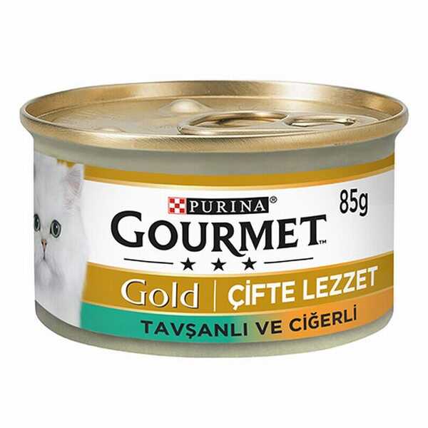 Gourmet Gold 85 Gr Double Pleasure Rabbit and Liver | Yetişkin Kedi Maması