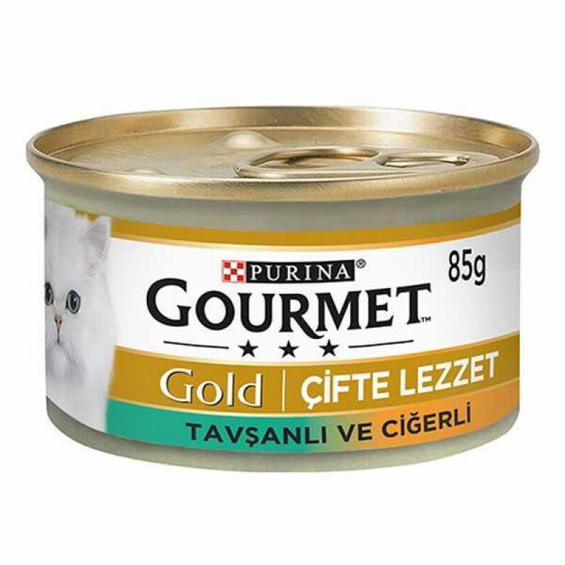 Gourmet Gold 85 Gr Double Pleasure Rabbit and Liver | Yetişkin Kedi Maması Gourmet Gold 85 Gr Double Pleasure Rabbit and Liver | Yetişkin Kedi Maması