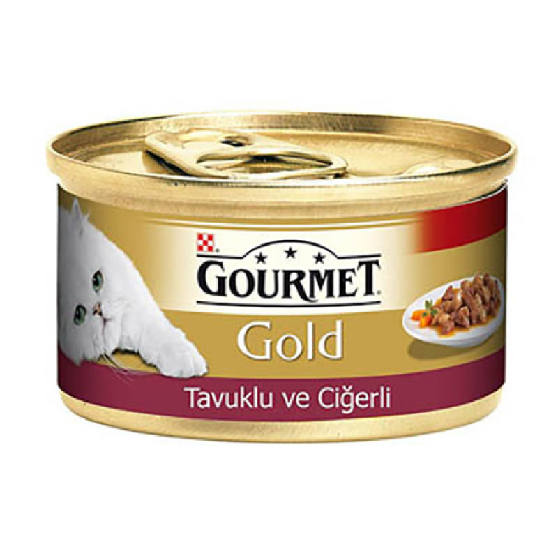 Gourmet Gold 12 Adet Chunks in Gravy Chicken & Liver 85 Gr | Yetişkin Kedi Maması Gourmet Gold 12 Adet Chunks in Gravy Chicken & Liver 85 Gr | Yetişkin Kedi Maması