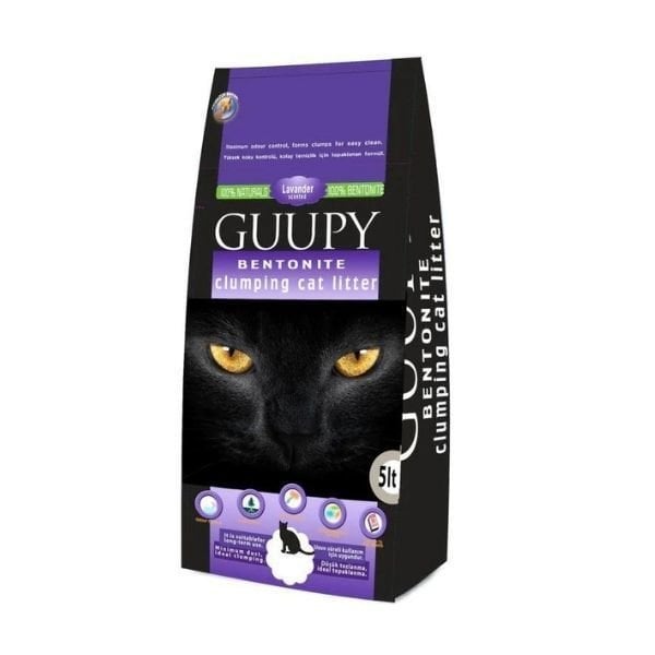Guupy 5 Lt Bentonit Lavanta | Doğal Kedi Kumu