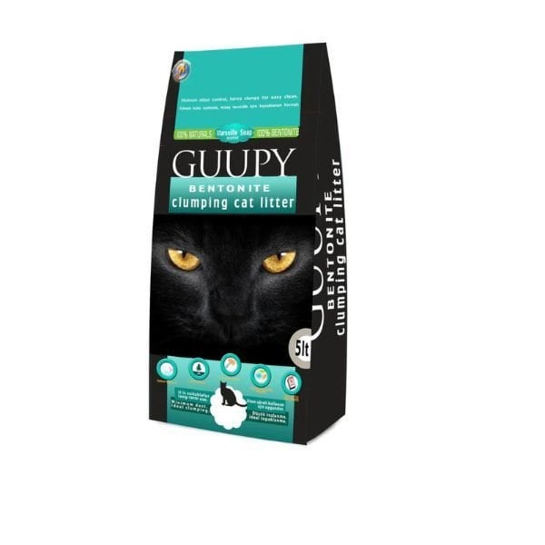 Guupy 5 Lt Bentonit Marsilya Sabunu | Doğal Kedi Kumu