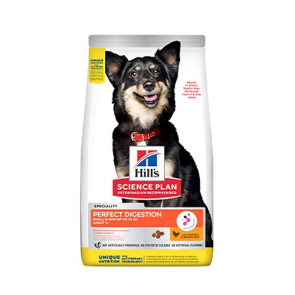 Hill's 6 Kg Science Plan Perfect Digestion Small & Mini Tavuk ve Kahverengi Pirinç | Yetişkin Köpek Kuru Maması