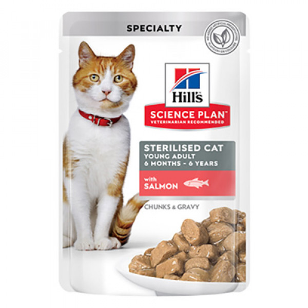 Hill's Science Plan 85 Gr Sterilised Young Adult Salmon | Balıklı Yaş Kedi Maması