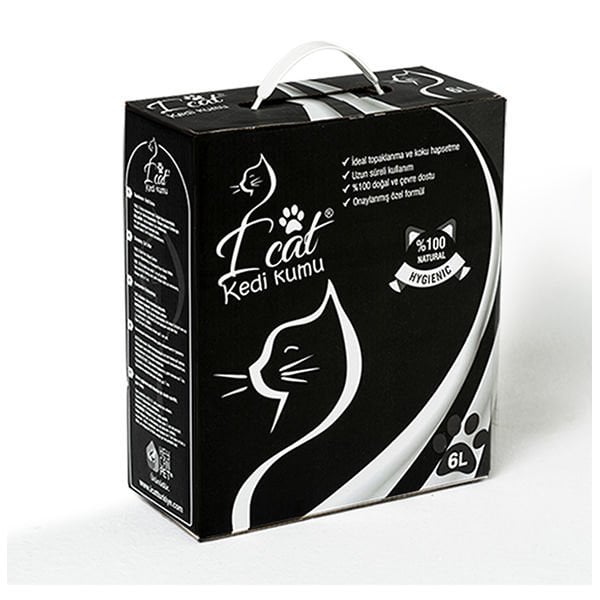 I Cat 6 Lt Hızlı Topaklanan Kokusuz Doğal | Doğal Kedi Kumu