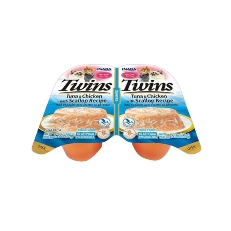 Inaba 2 Adet Twins Jöle Ton Deniz Tarağı ve Tavuk 35 Gr | Yetişkin Kedi Maması Inaba 2 Adet Twins Jöle Ton Deniz Tarağı ve Tavuk 35 Gr | Yetişkin Kedi Maması