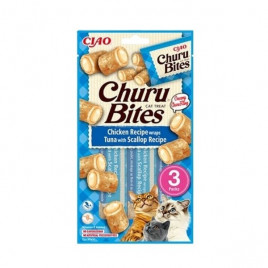 3 Adet Ciao Churu Bites Tavuk Deniz Tarağı ve Ton 10 Gr | Kedi Atıştırmalık Ödül Maması 3 Adet Ciao Churu Bites Tavuk Deniz Tarağı ve Ton 10 Gr | Kedi Atıştırmalık Ödül Maması