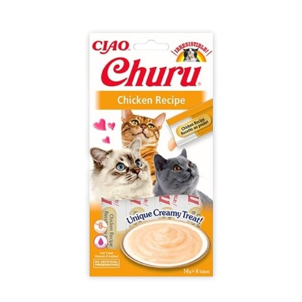 Inaba 4 Adet Ciao Churu Cream Tavuk 14 Gr | Kedi Sıvı Ödül Maması