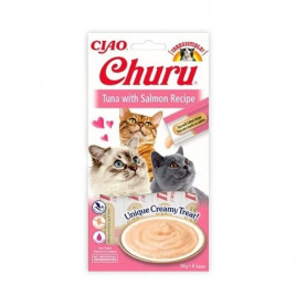 4 Adet Ciao Churu Cream Ton ve Somon 14 Gr | Kedi Sıvı Ödül Maması