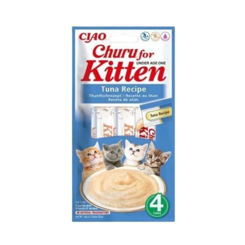 Inaba 4 Adet Ciao Churu Kitten Ton 14 Gr | Kedi Sıvı Ödül Maması Inaba 4 Adet Ciao Churu Kitten Ton 14 Gr | Kedi Sıvı Ödül Maması