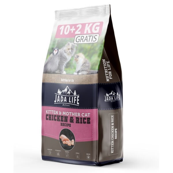 Jada Life 10 Kg + 2 Kg Kitten & Mother Tavuk | Yavru Kedi Kuru Maması