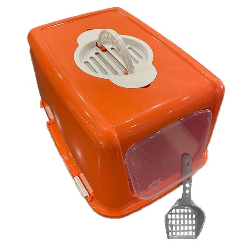 Joypet 36x40x40 Cm Kapalı Tuvalet Turuncu | Kapalı Kedi Tuvaleti