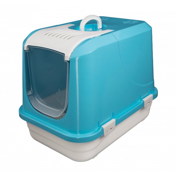 Joypet 50x40x50 Cm Üstü Açılabilir Kapalı Tuvalet Mavi Medium | Kapalı Kedi Tuvaleti