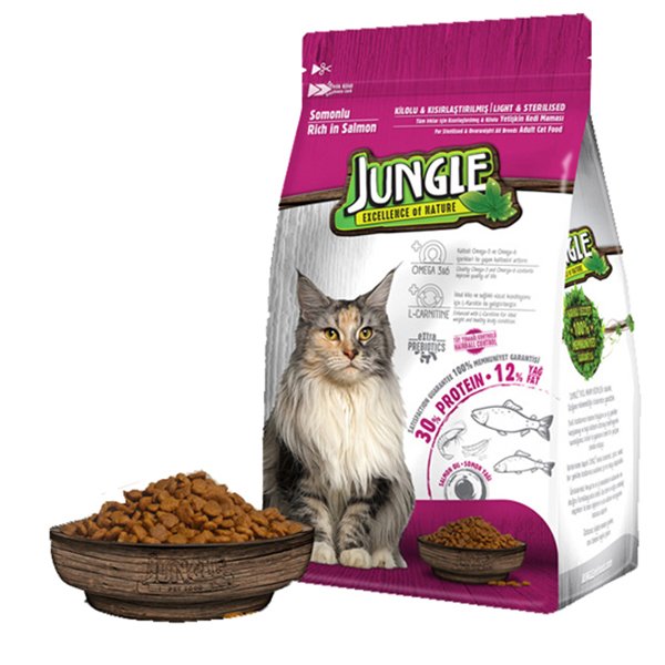 Jungle 1.5 Kg Kısırlaştırılmış Somonlu Yetişkin | Kısırlaştırılmış Kedi Maması