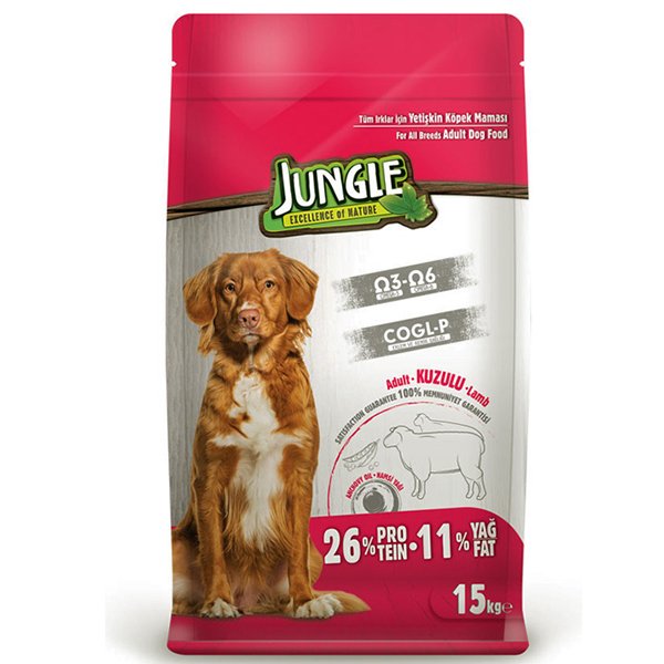 Jungle 15 Kg Kuzu Etli Yetişkin | Yetişkin Köpek Kuru Maması