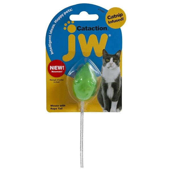 JW Cataction Zilli Fare Yeşil | Kedi Fare Oyuncak