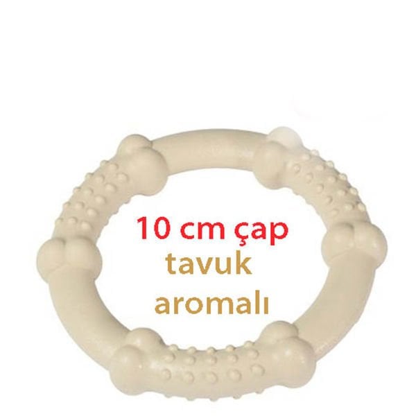Karlie 10 Cm Plastik Tavuklu Çiğneme Halkası | Köpek Çiğneme